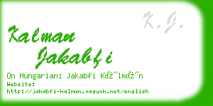 kalman jakabfi business card